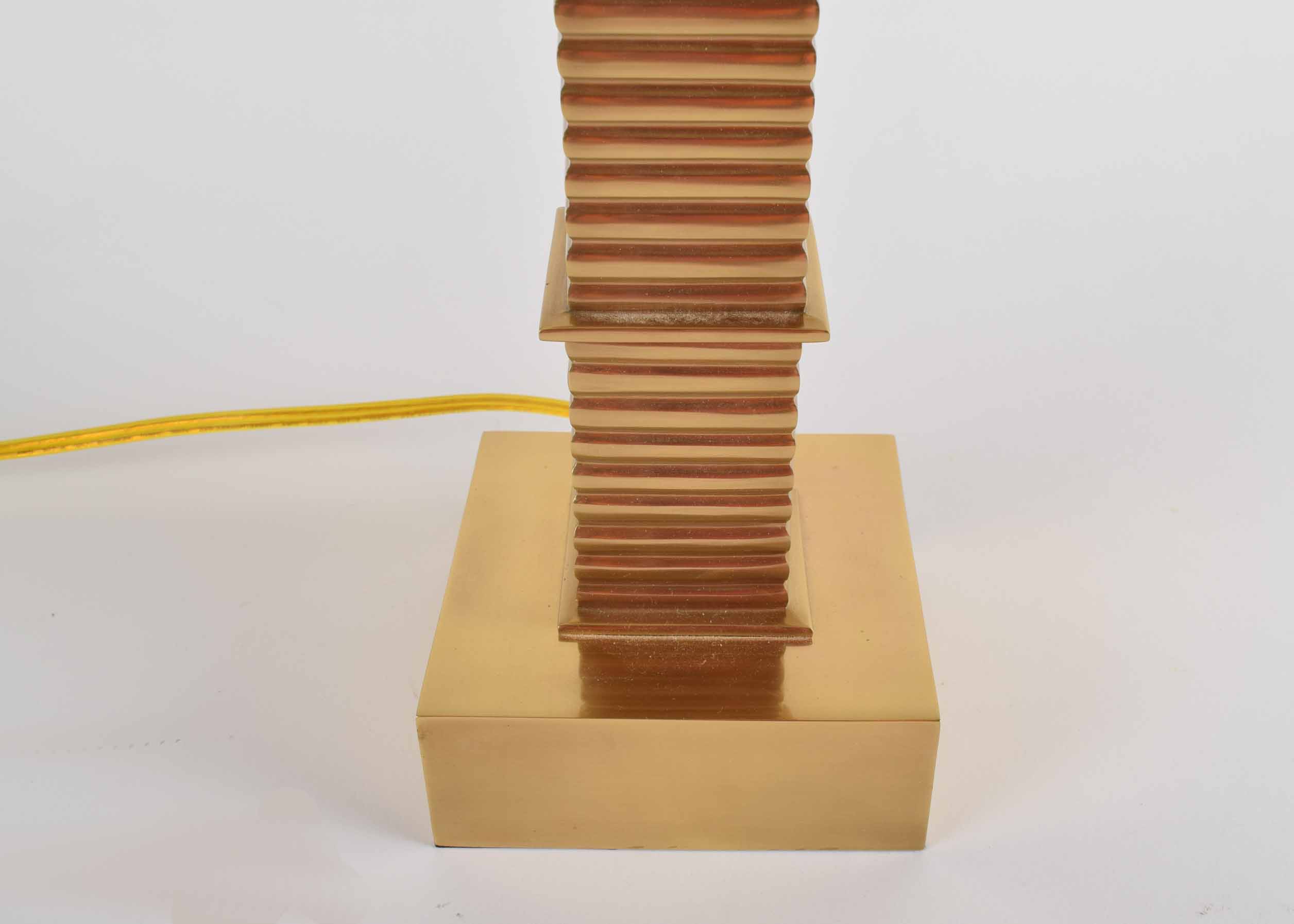 Pagoda Style Brass Table Lamp