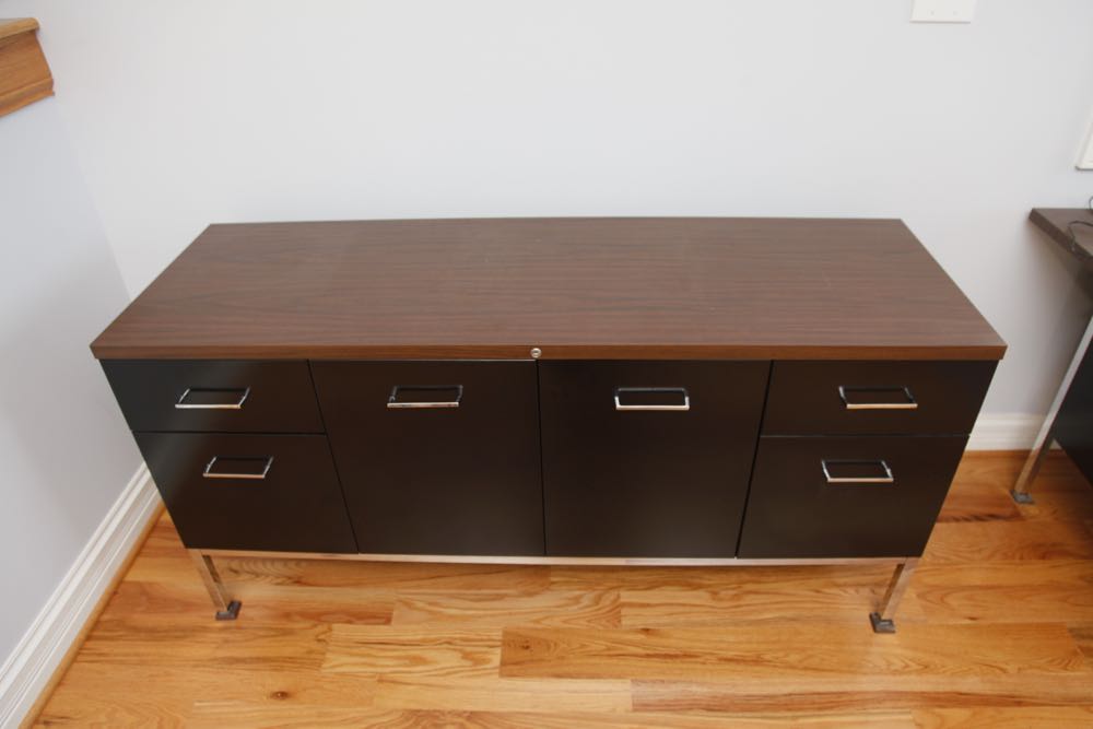 Steelcase Black Metal Credenza