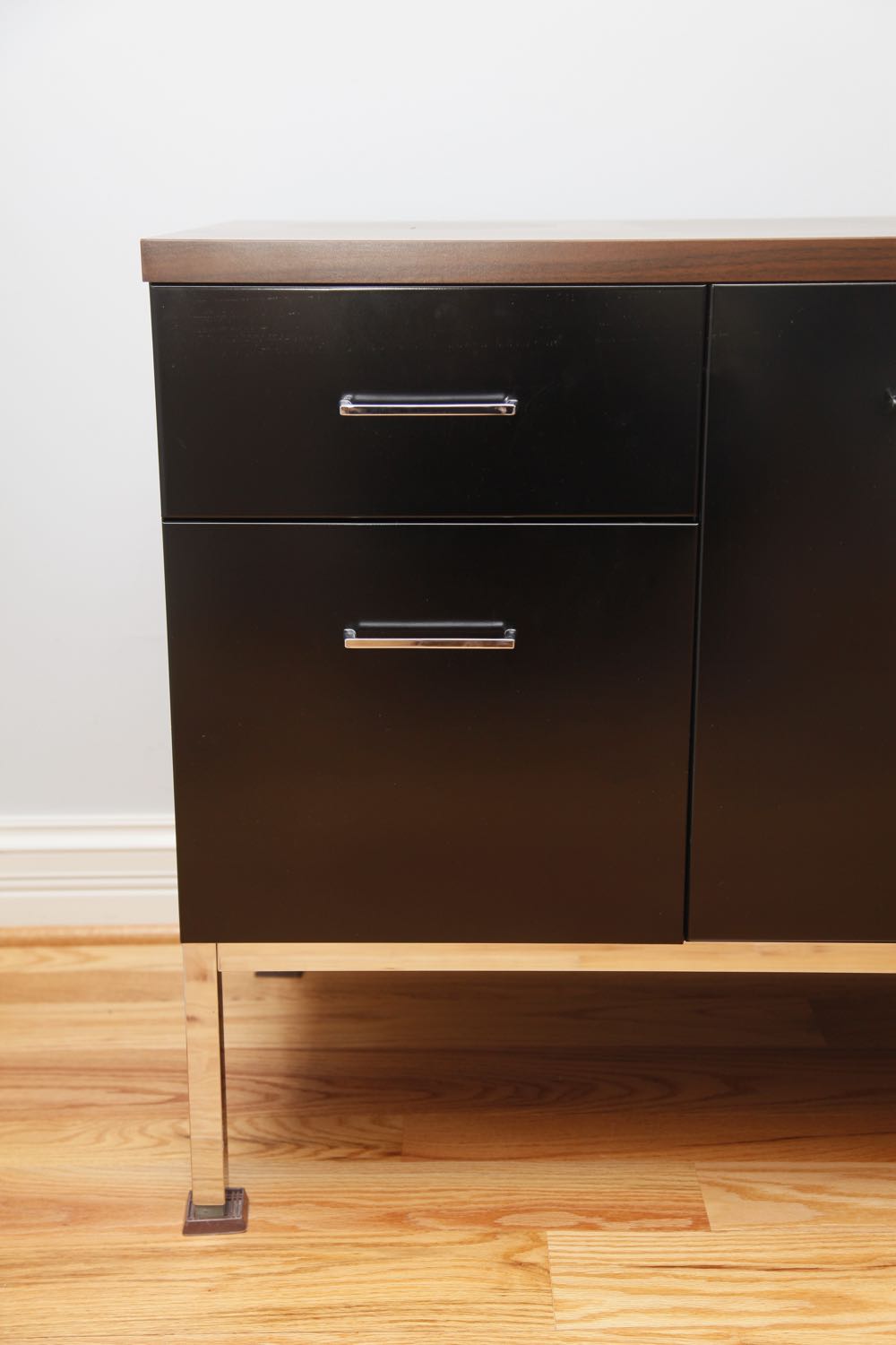 Steelcase Black Metal Credenza