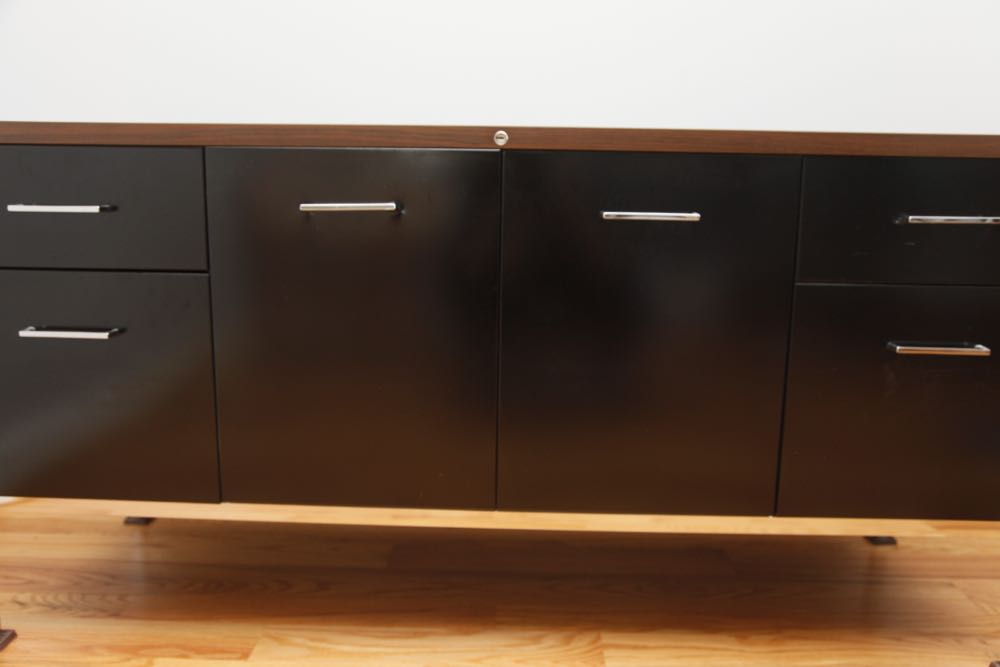 Steelcase Black Metal Credenza