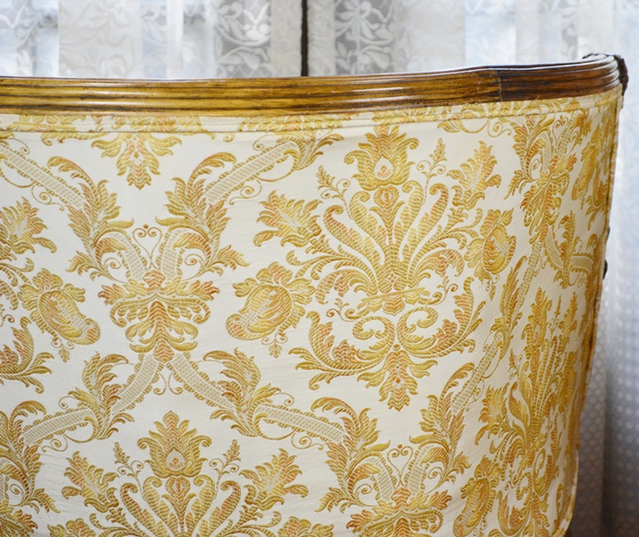 Pair of Beautiful Empire Style Swan Arm Barrel Chairs