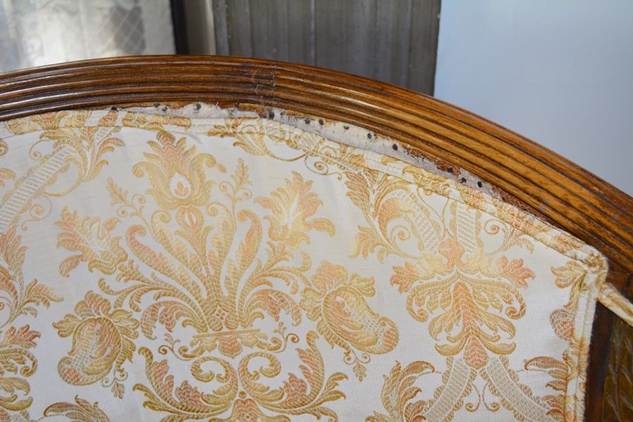 Pair of Beautiful Empire Style Swan Arm Barrel Chairs