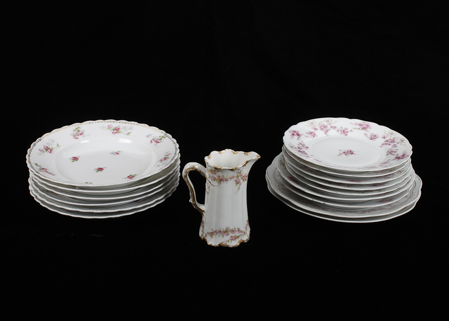 China Plates and Limoges Pitcher