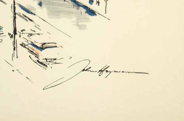 John Haymson Watercolor and Ink Illustration "Boulevard Bridge Chicago"