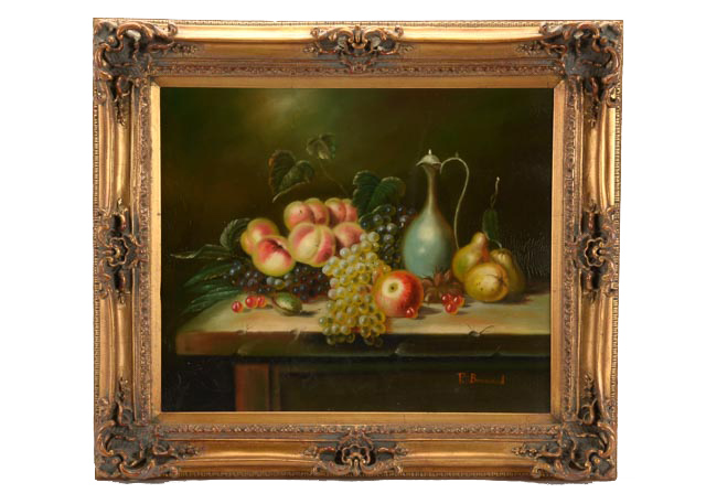 Original R. Bernard Oil on Canvas Still Life