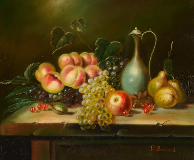 Original R. Bernard Oil on Canvas Still Life