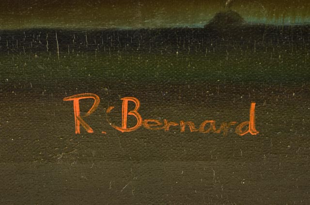 Original R. Bernard Oil on Canvas Still Life