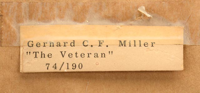 Gerhard CF Miller Limited Edition Offset Lithograph "The Veteran"