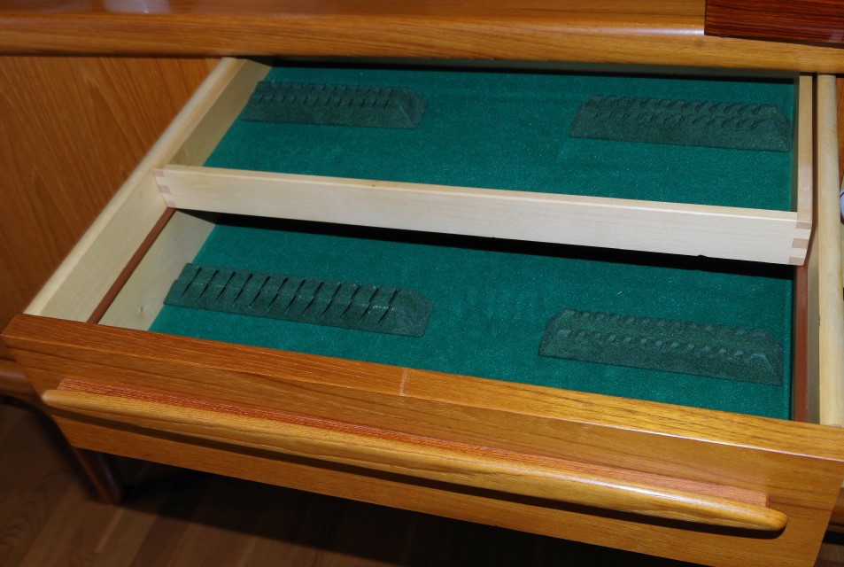 Mid Century Danish Modern Teak Credenza with Floating Hutch