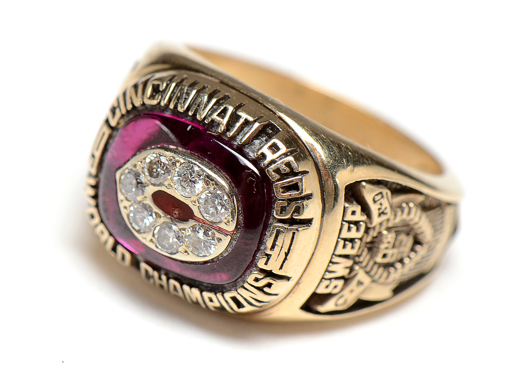 10K Gold with Diamonds 1990 World Series Ring with Original Box