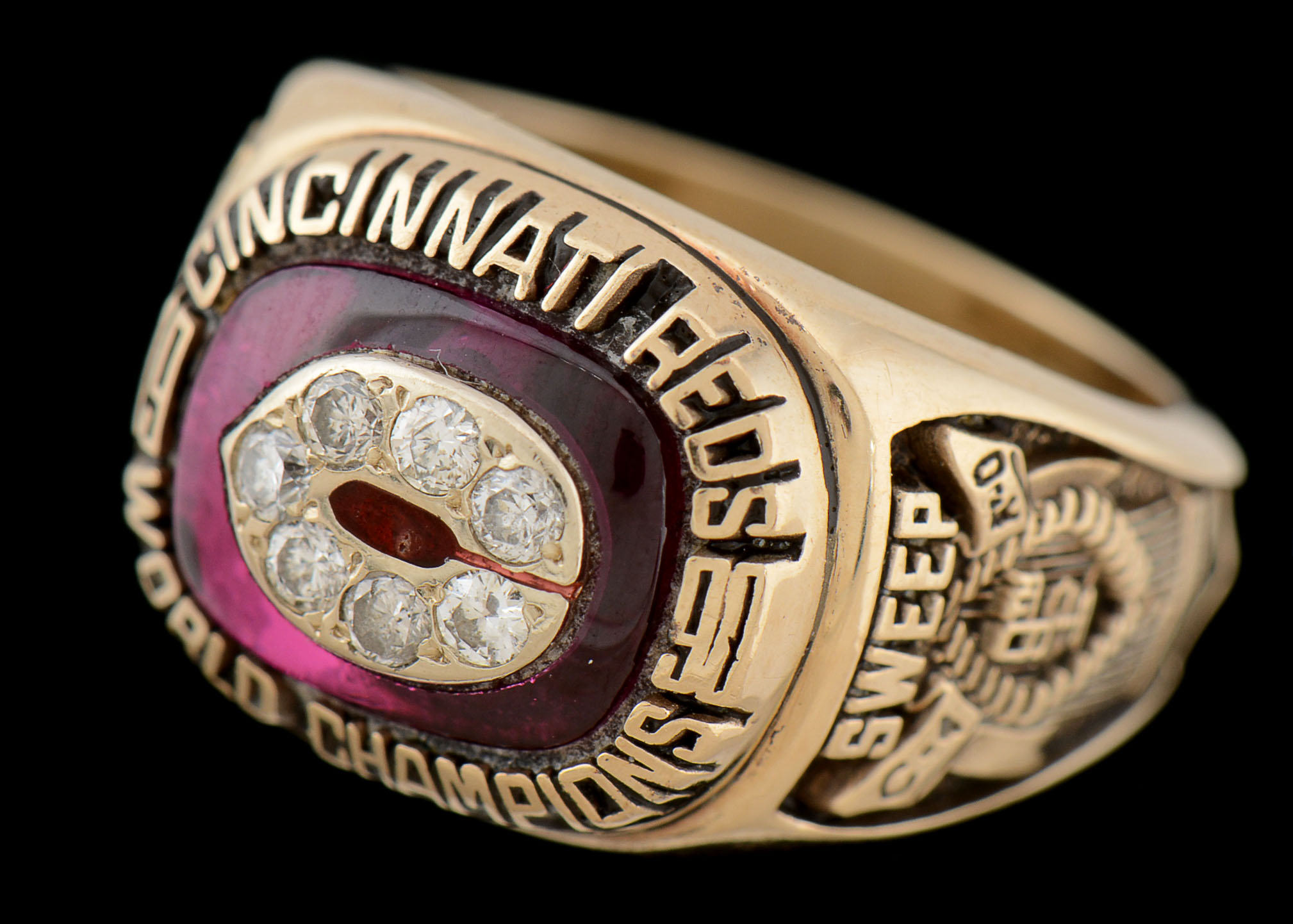 10K Gold with Diamonds 1990 World Series Ring with Original Box