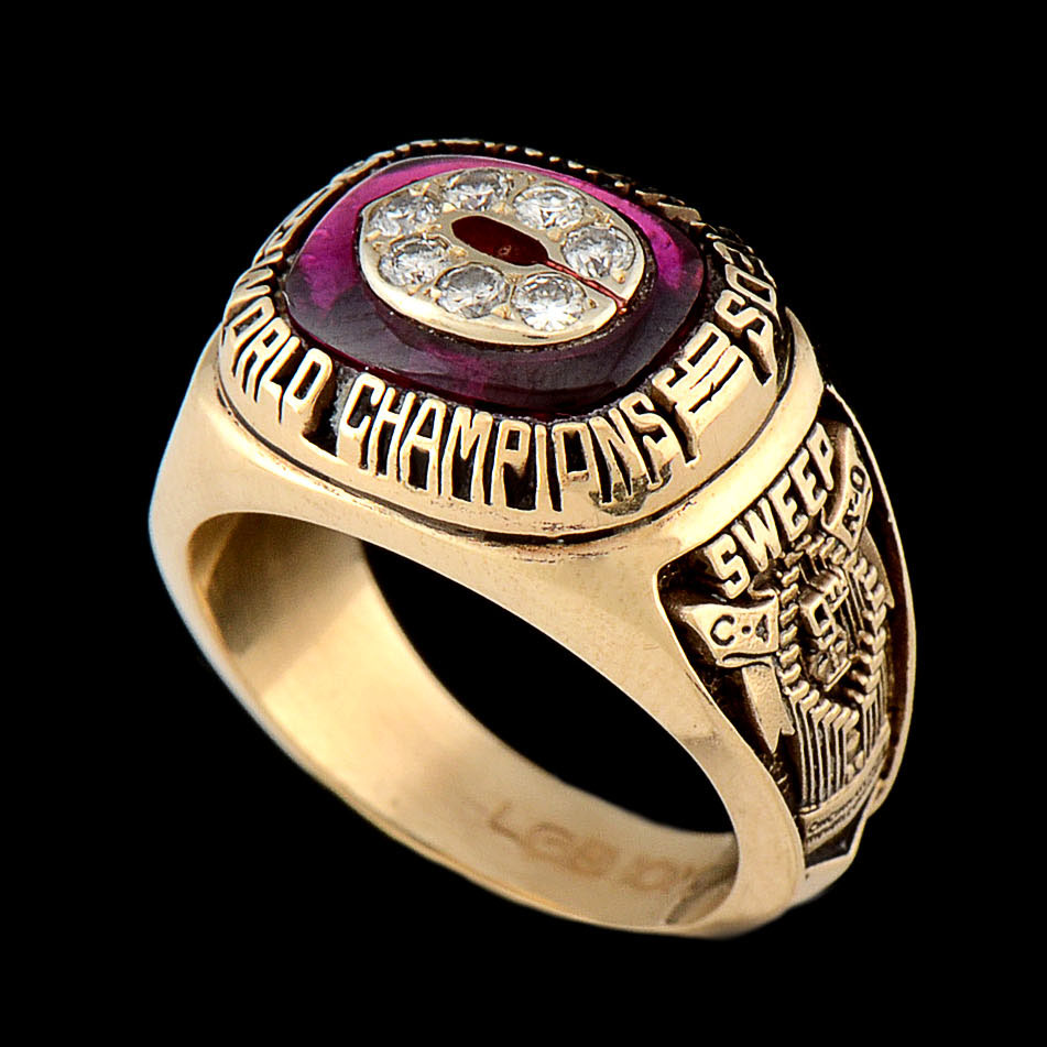 10K Gold with Diamonds 1990 World Series Ring with Original Box