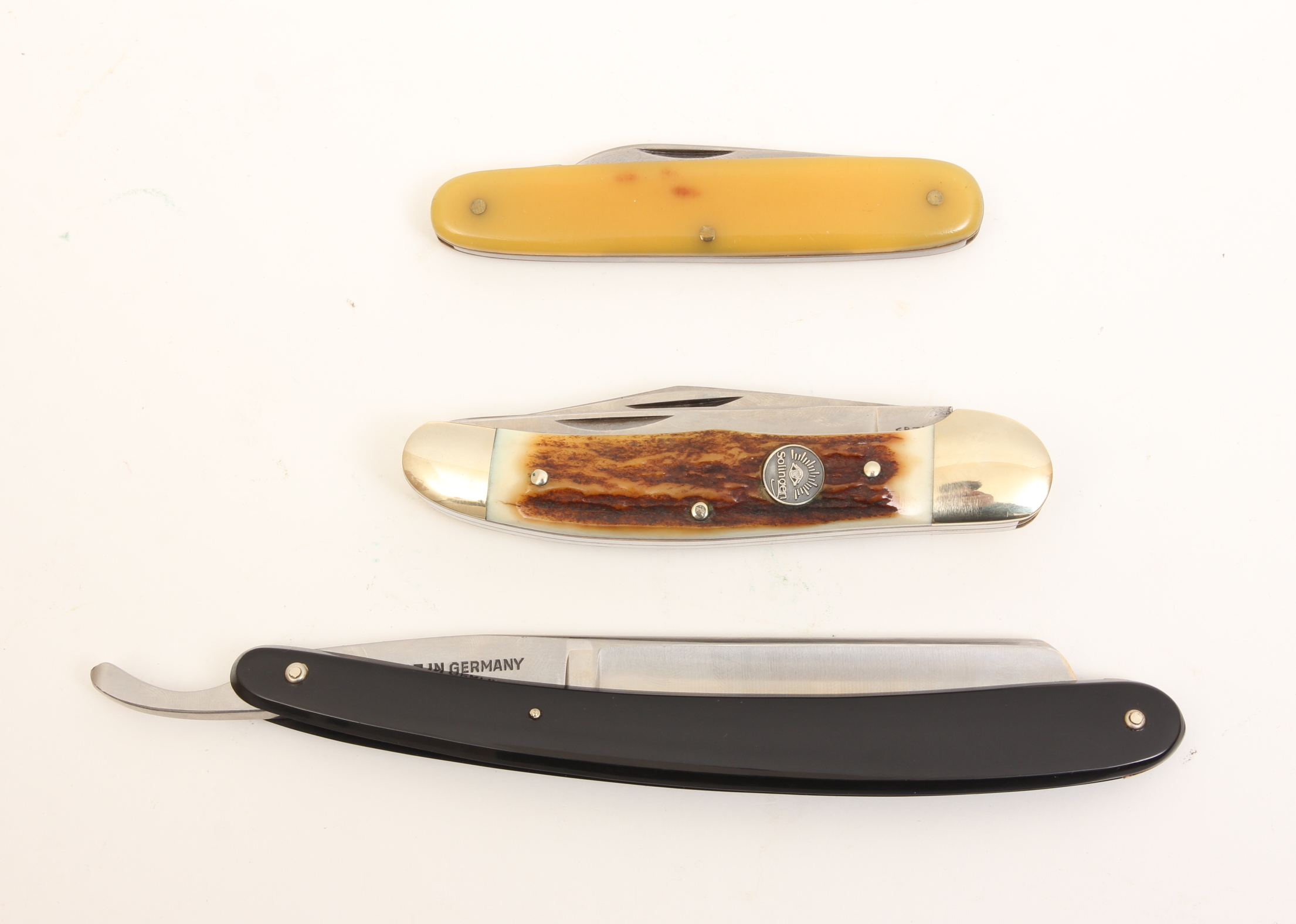 Carl Schlieper Straight Razor and Pocket Knives