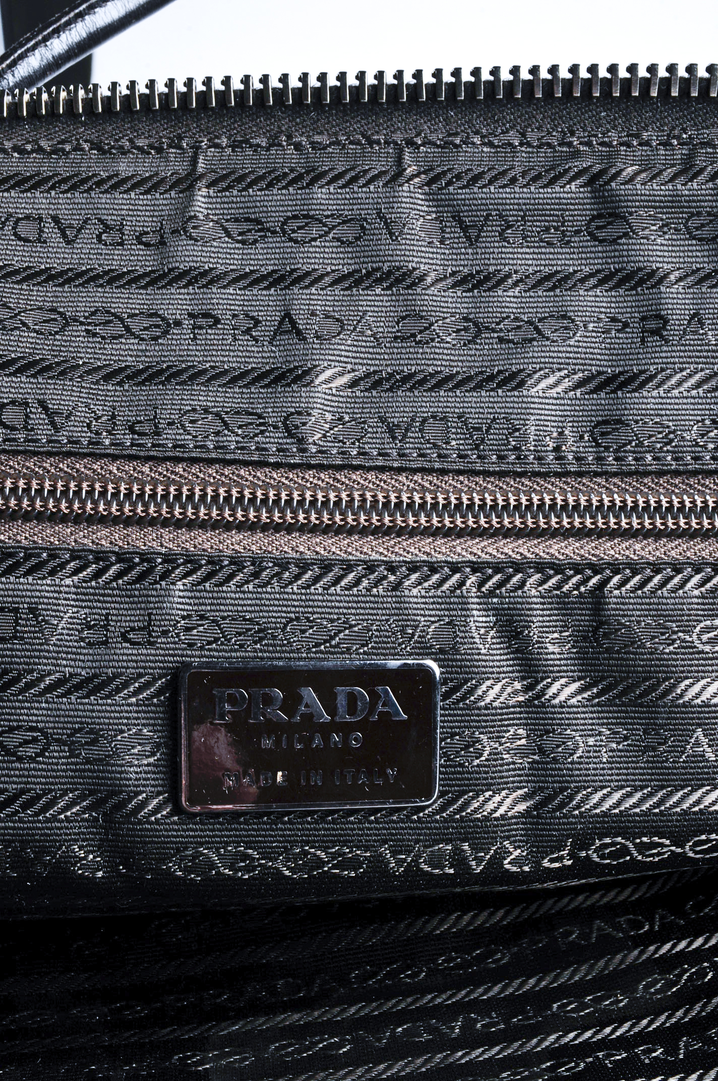 Prada Designer Chocolate Velour Shoulder Bag