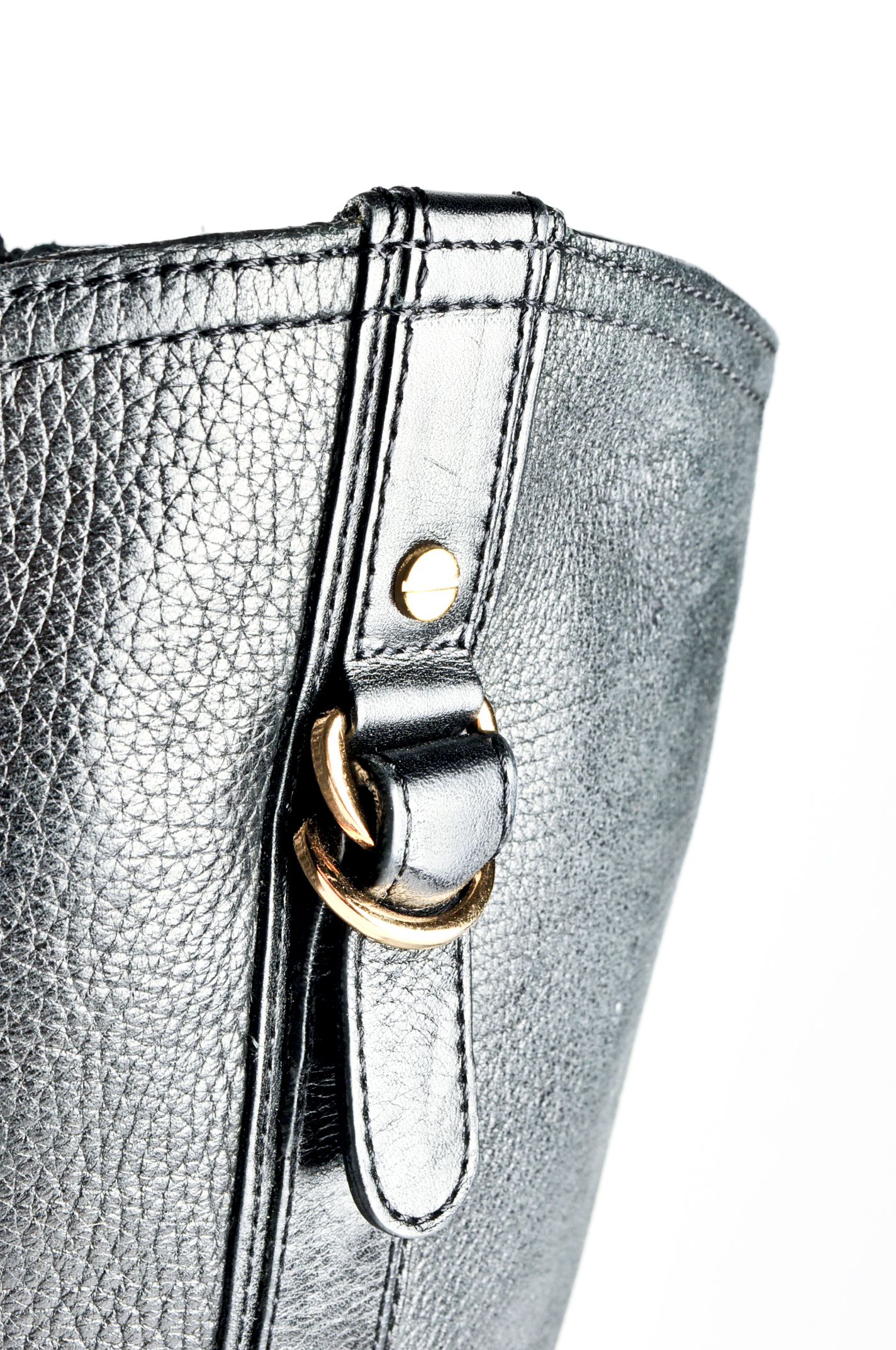 Tory Burch Pebbled Black Leather Boots