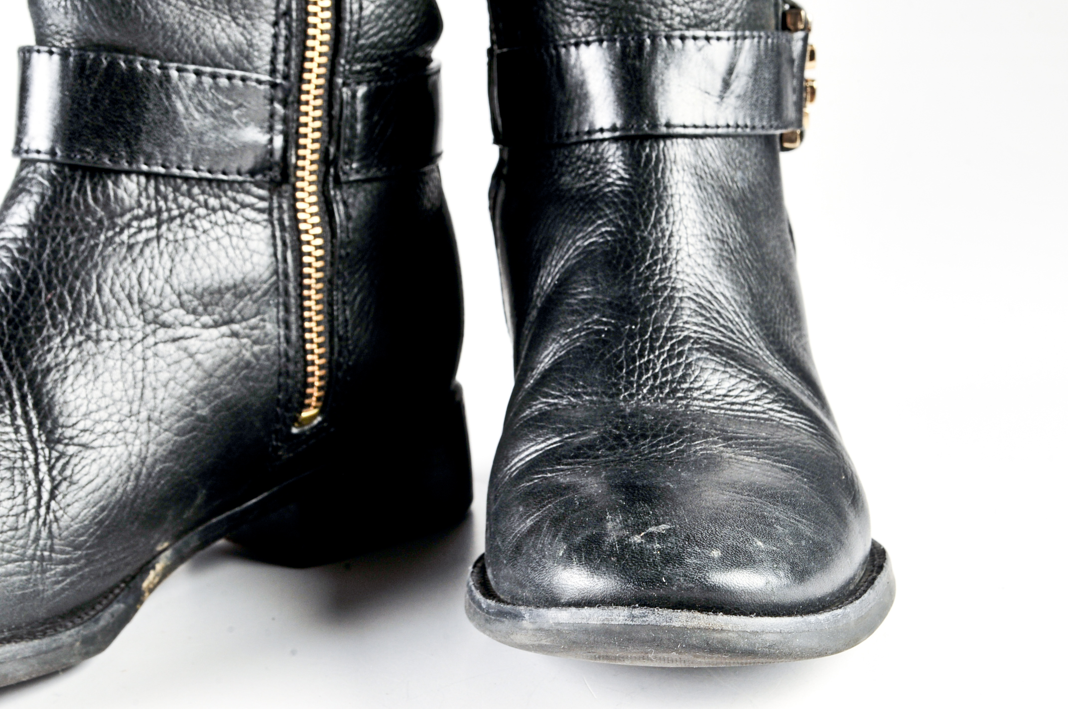 Tory Burch Pebbled Black Leather Boots