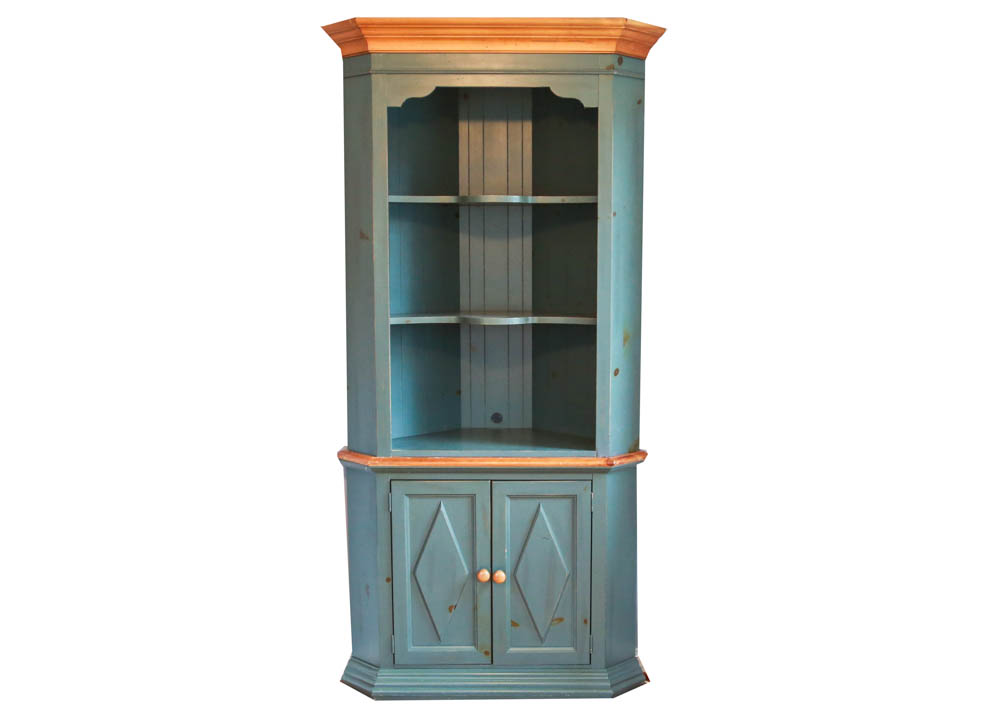 Painted Pine Corner Cabinet