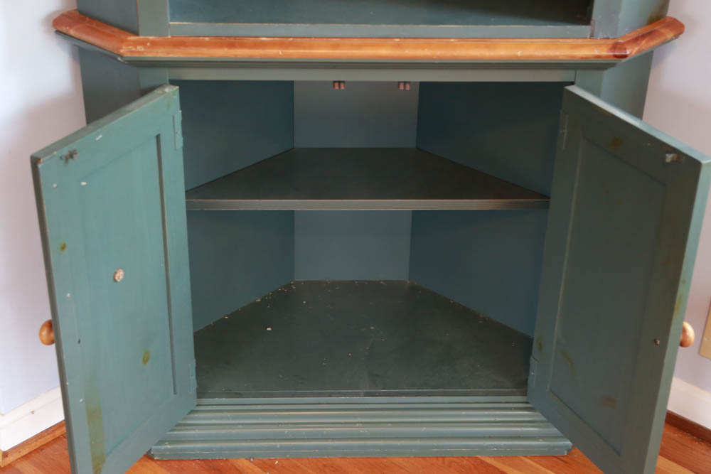Painted Pine Corner Cabinet