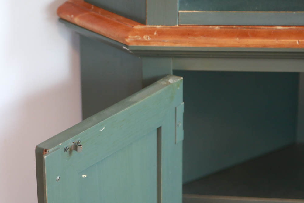 Painted Pine Corner Cabinet