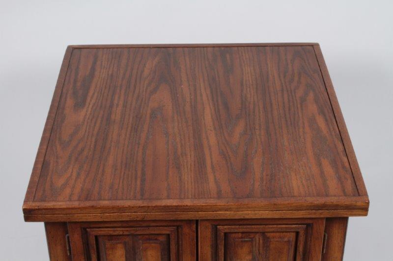 Vintage Oak and Veneer End Table