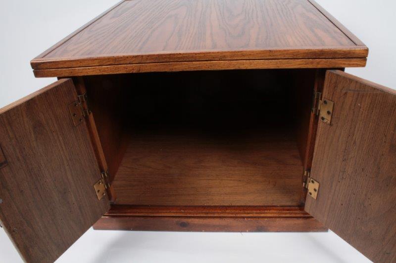 Vintage Oak and Veneer End Table