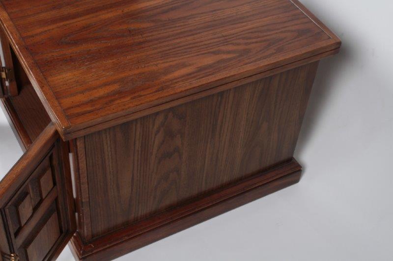 Vintage Oak and Veneer End Table