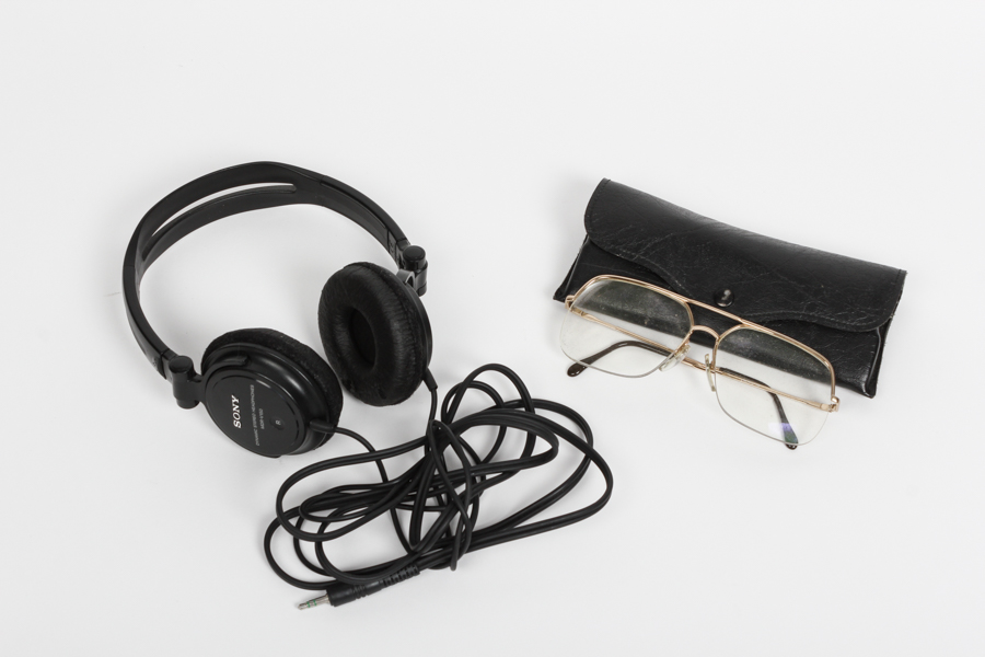 Ed McMahon's Prescription Eye Glasses with Sony Headphones