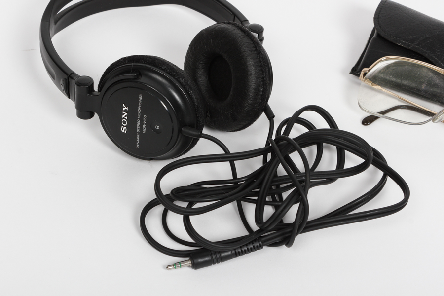 Ed McMahon's Prescription Eye Glasses with Sony Headphones