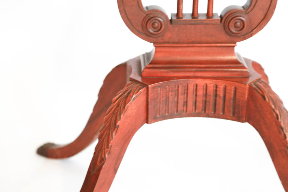 Duncan Phyfe Style Lyre Accent Table