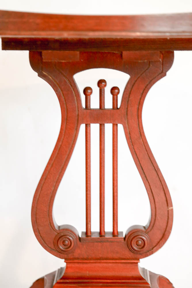Duncan Phyfe Style Lyre Accent Table