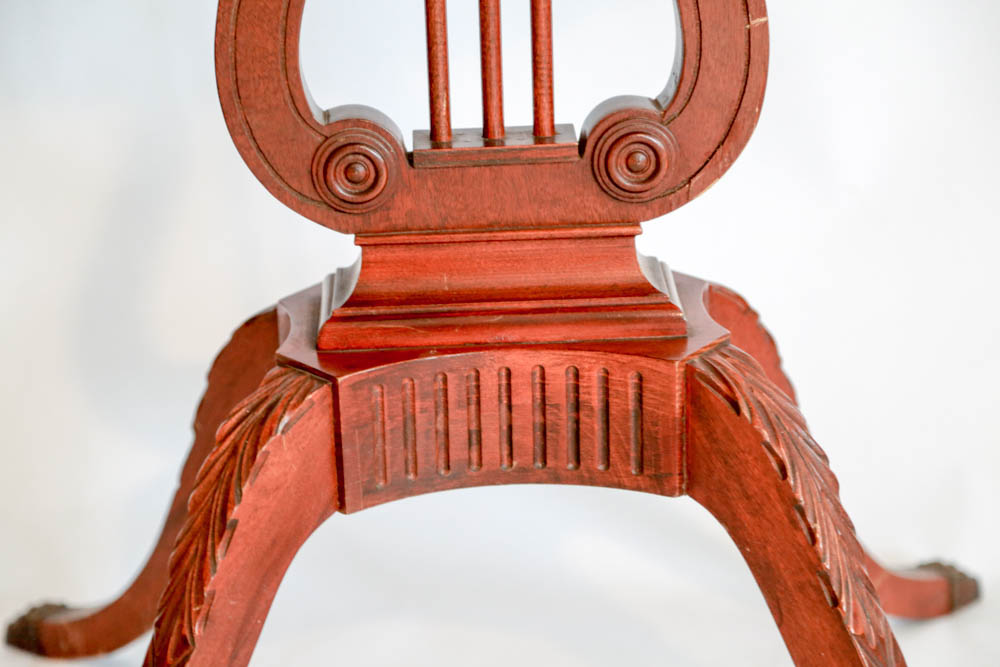 Duncan Phyfe Style Lyre Accent Table