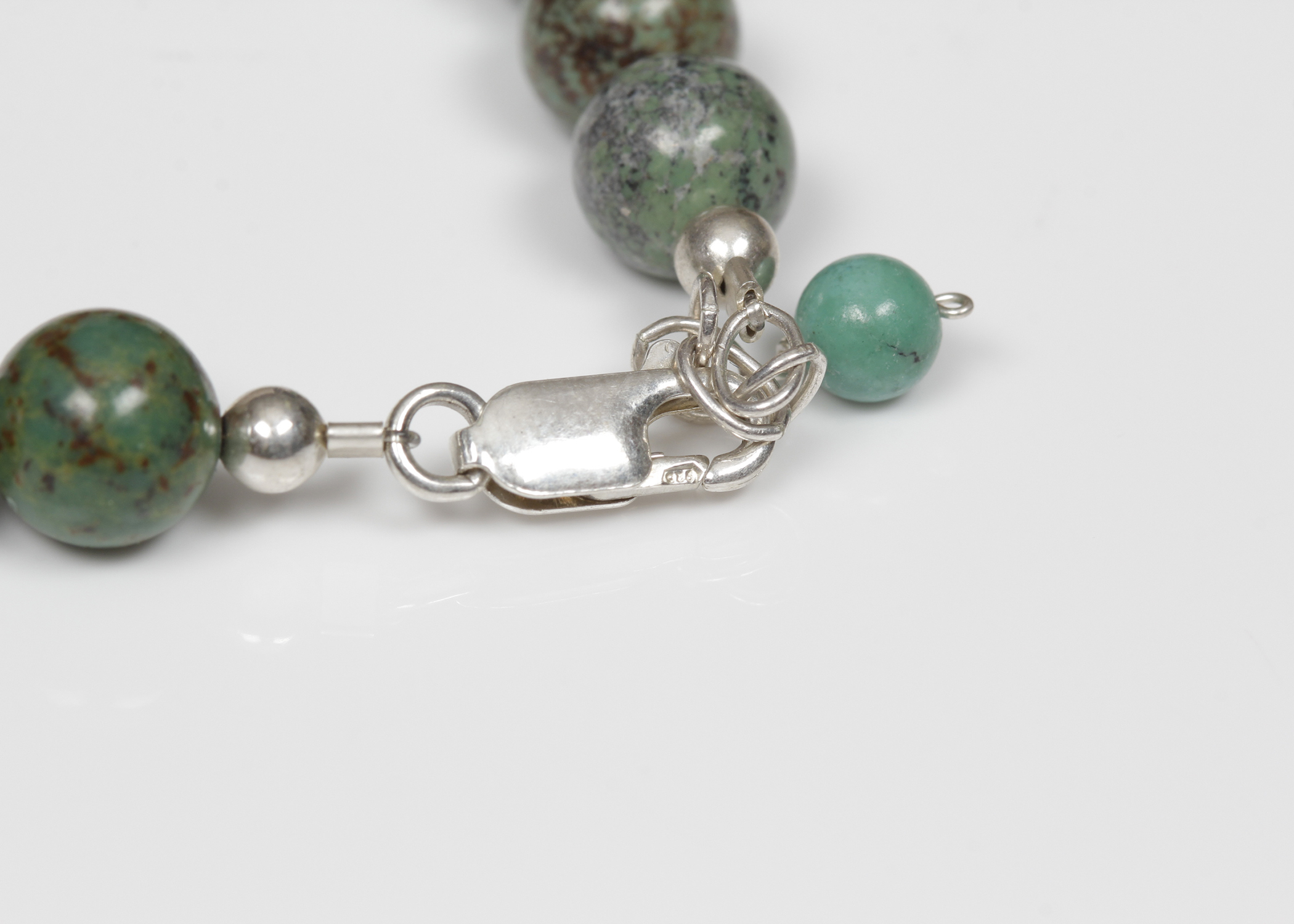 Sterling Silver Turquoise and Crystal Bracelet