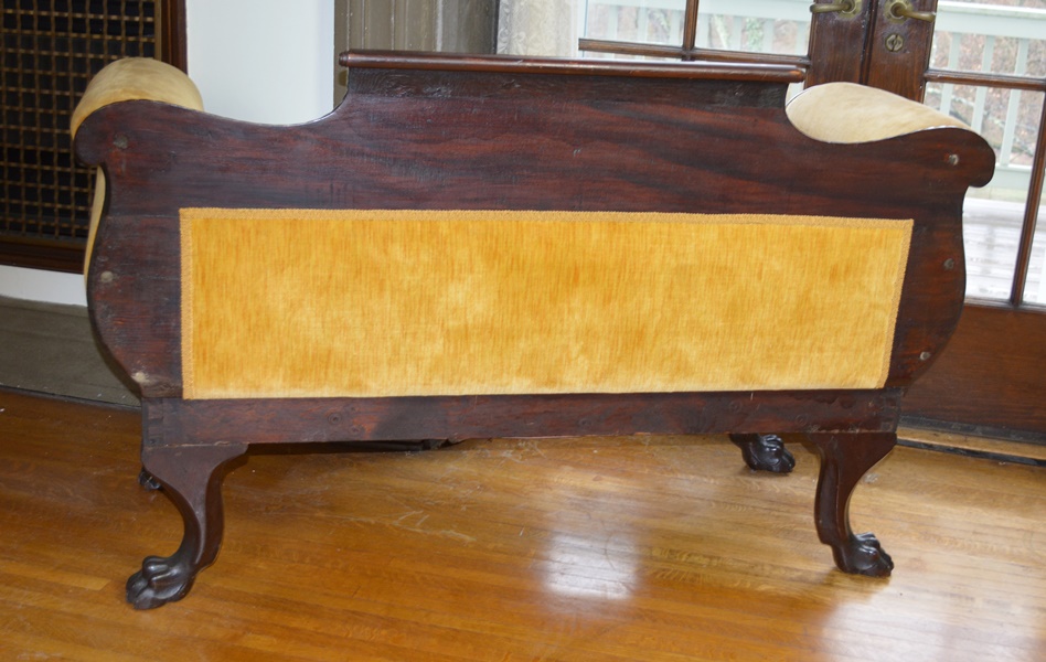 Circa 1830 Antique Empire Walnut Settee