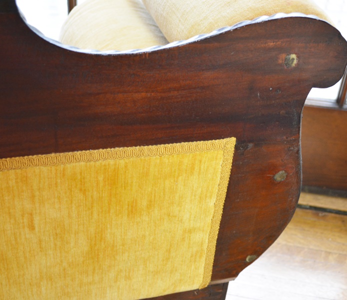 Circa 1830 Antique Empire Walnut Settee