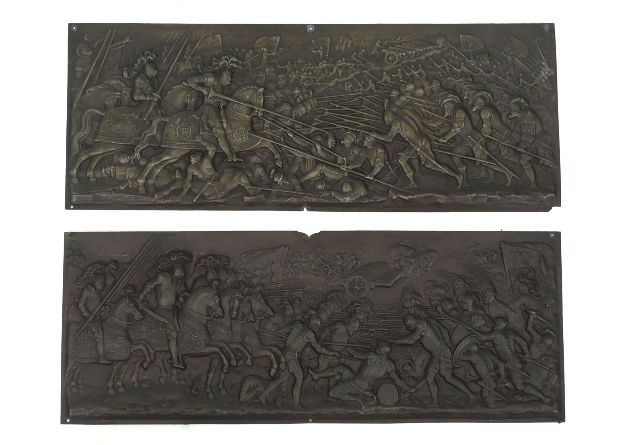 Two Bronze Panels
