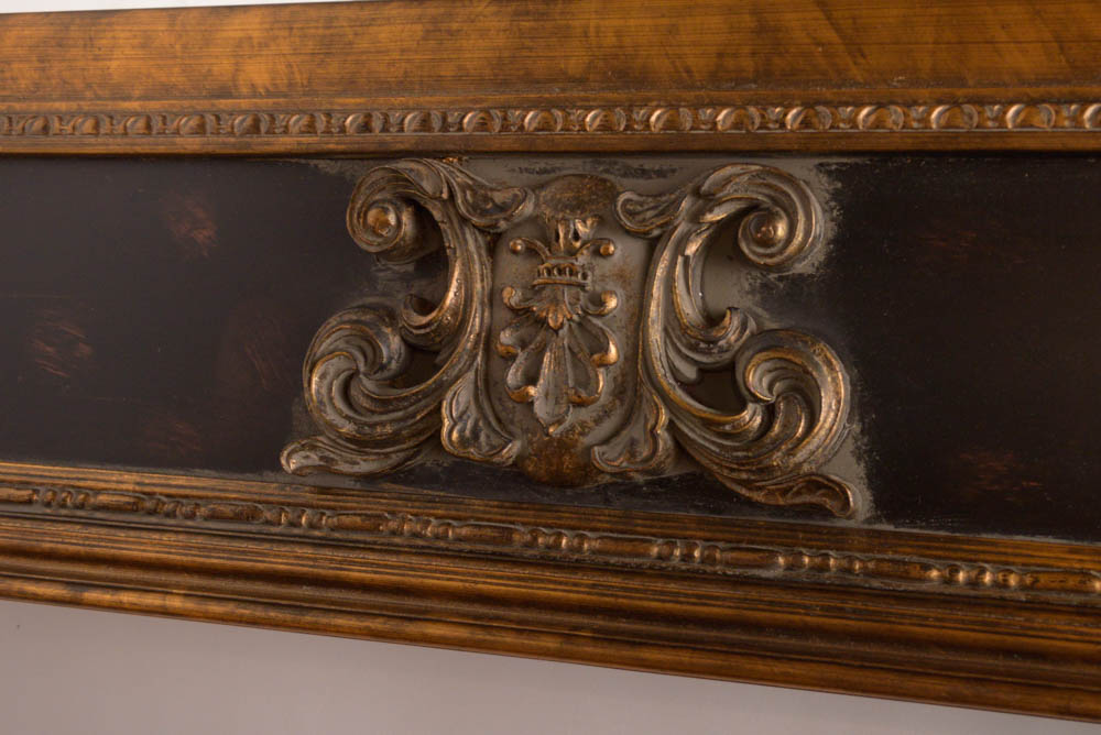 Framed Beveled Glass Wall Mirror