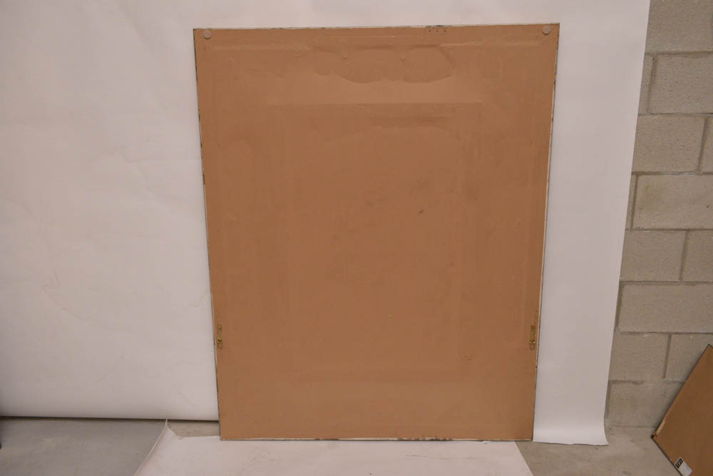 Framed Beveled Glass Wall Mirror