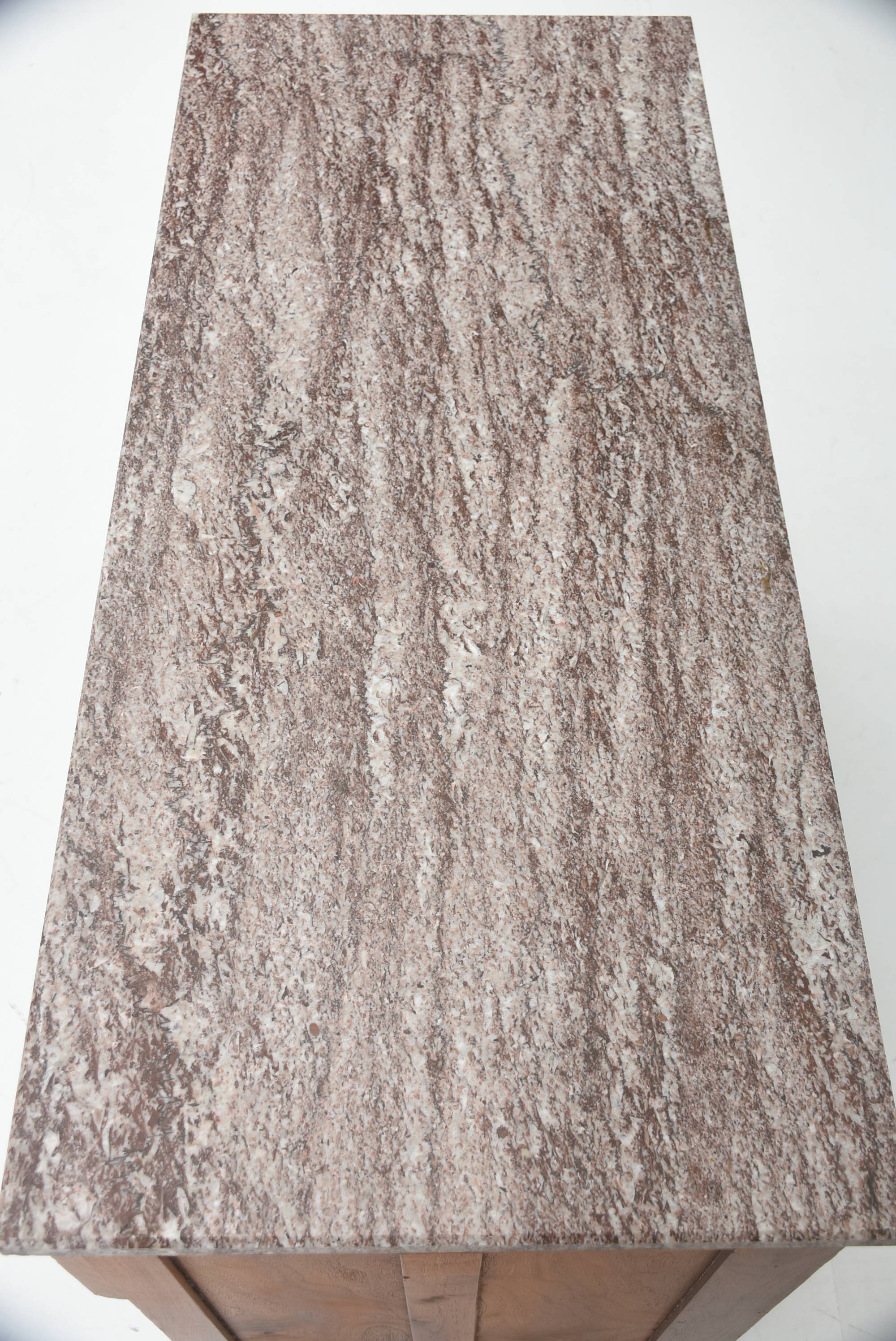 Victorian Walnut Chest with Marble Top