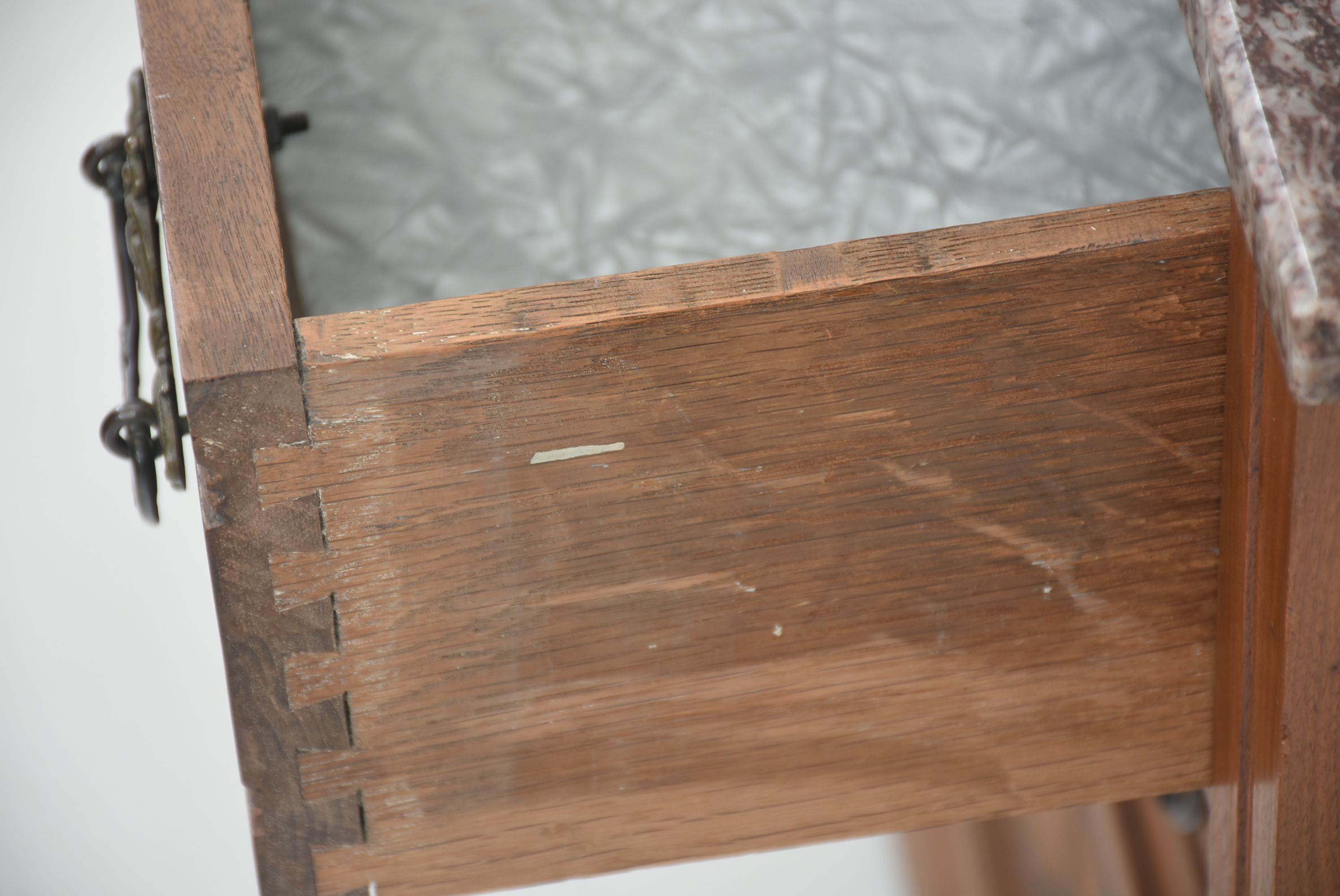 Victorian Walnut Chest with Marble Top