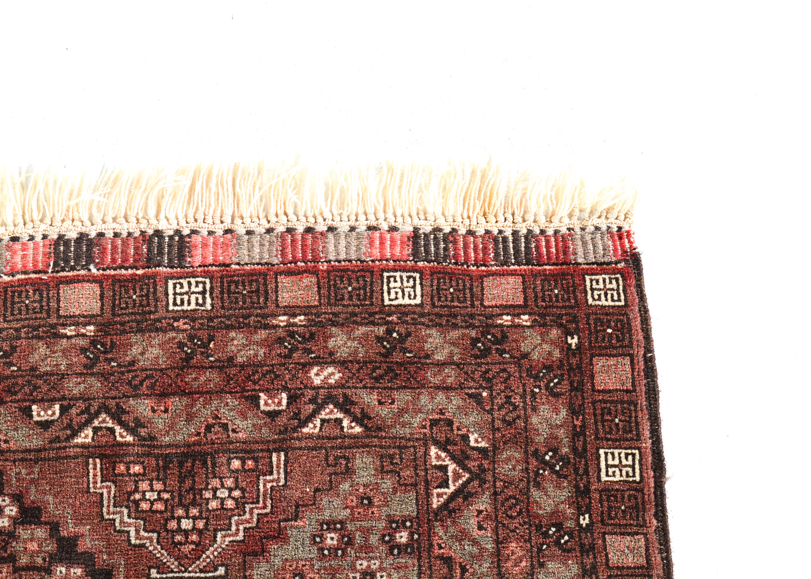 Vintage Pakistani Red Hand-Knotted Area Rug