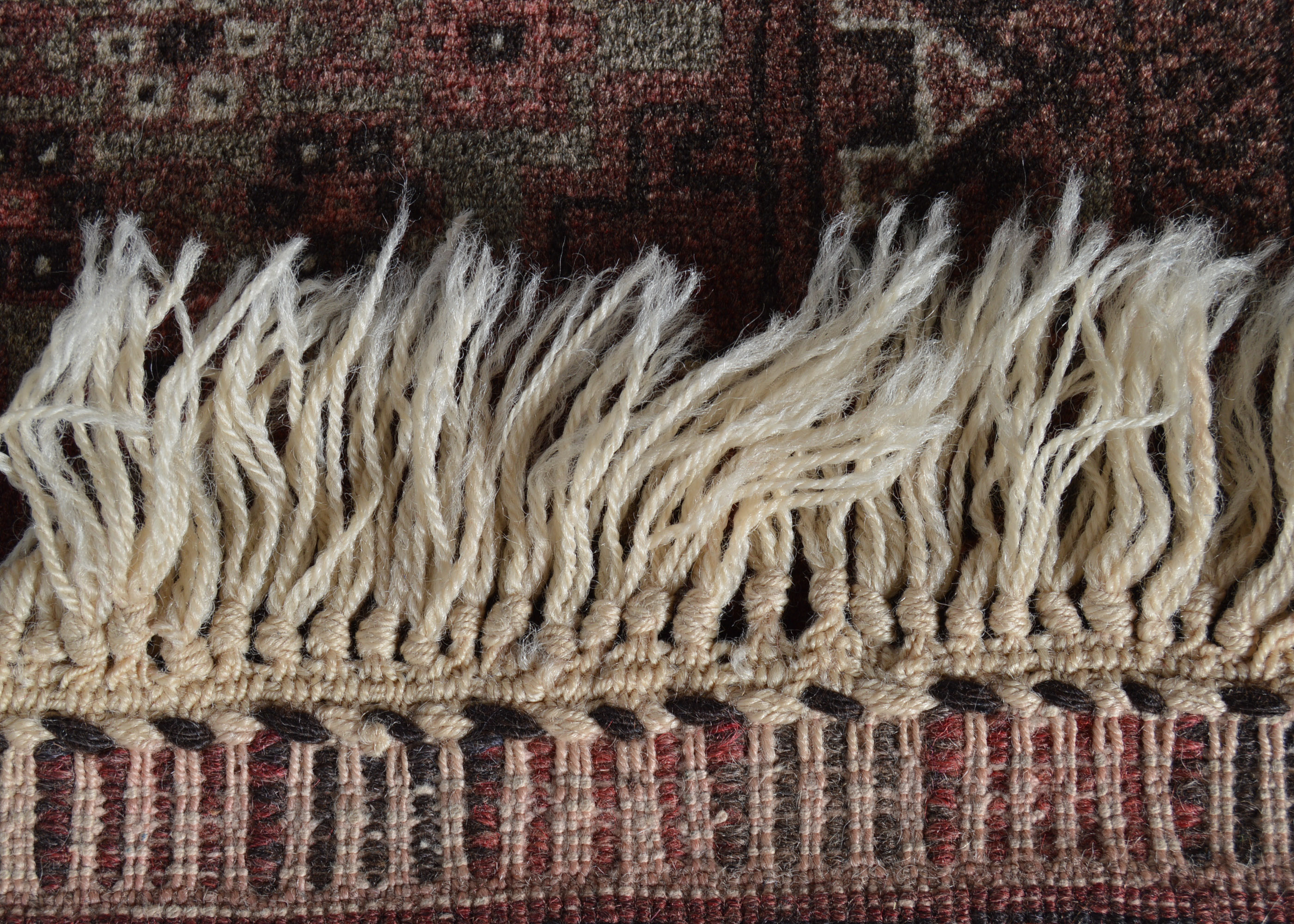 Vintage Pakistani Red Hand-Knotted Area Rug