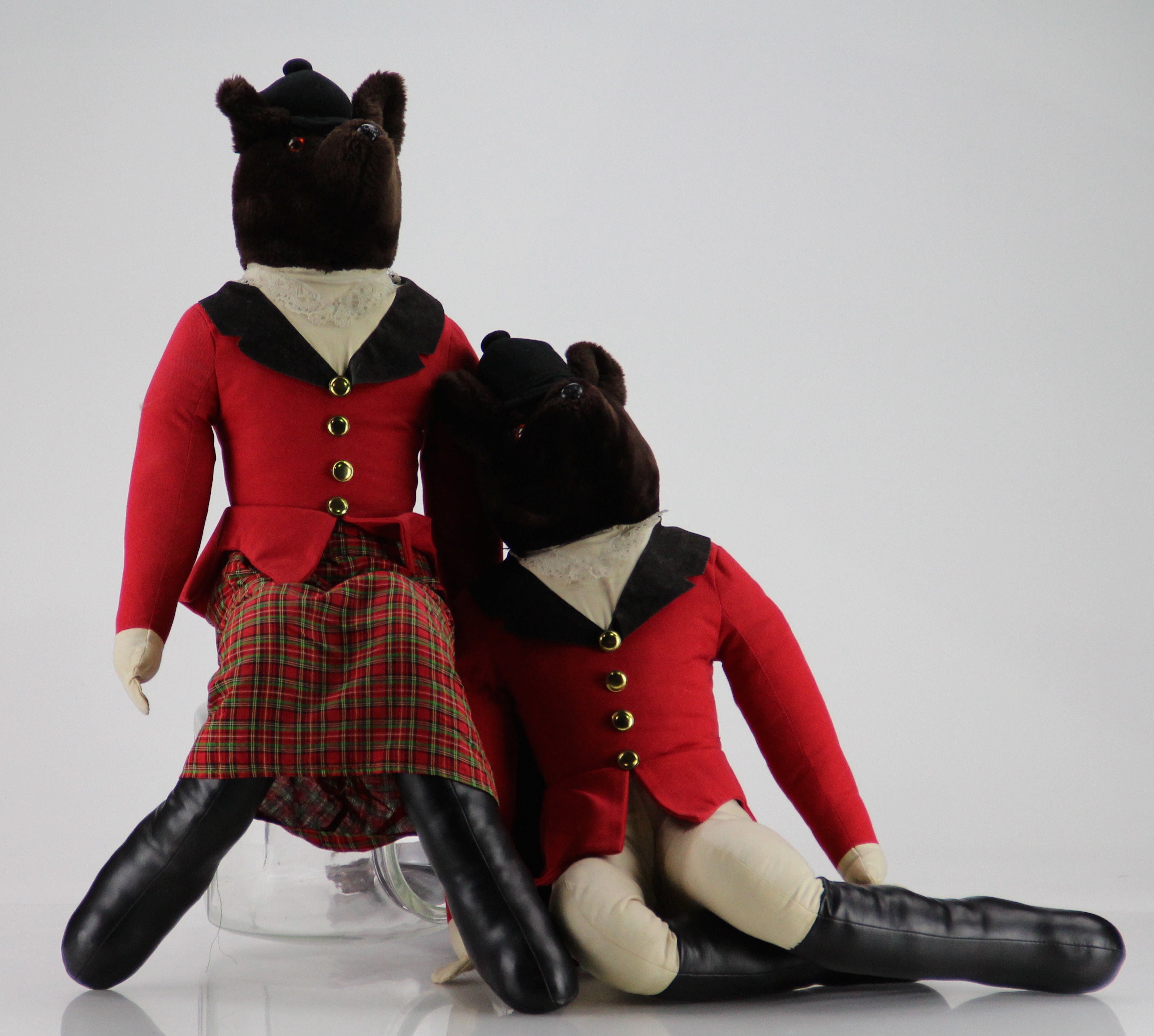 Mr. and Mrs. Equestrian Fox Stuffed Animals by Hanford's