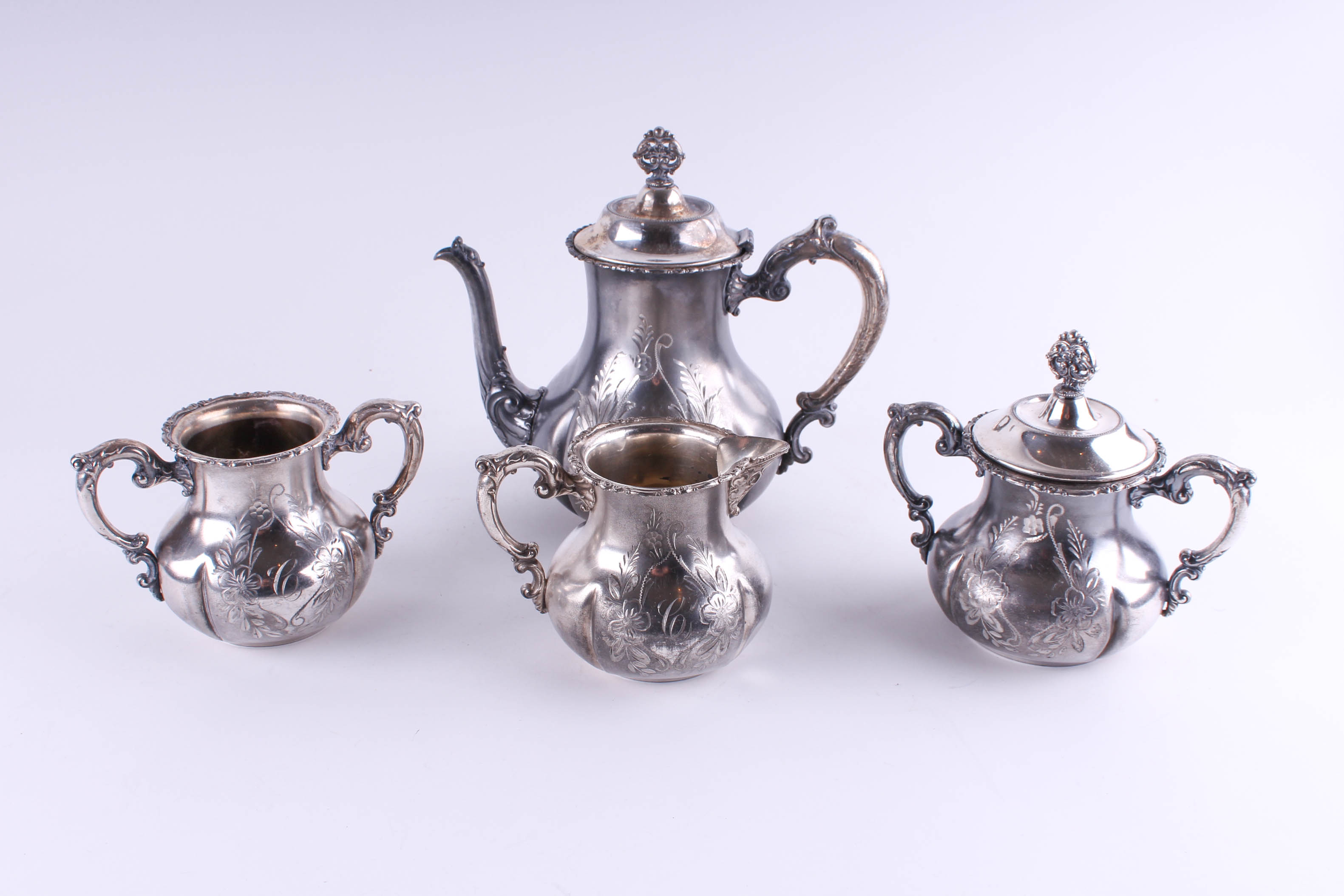 Homan Mfg. Co. Silver Plate Tea Service