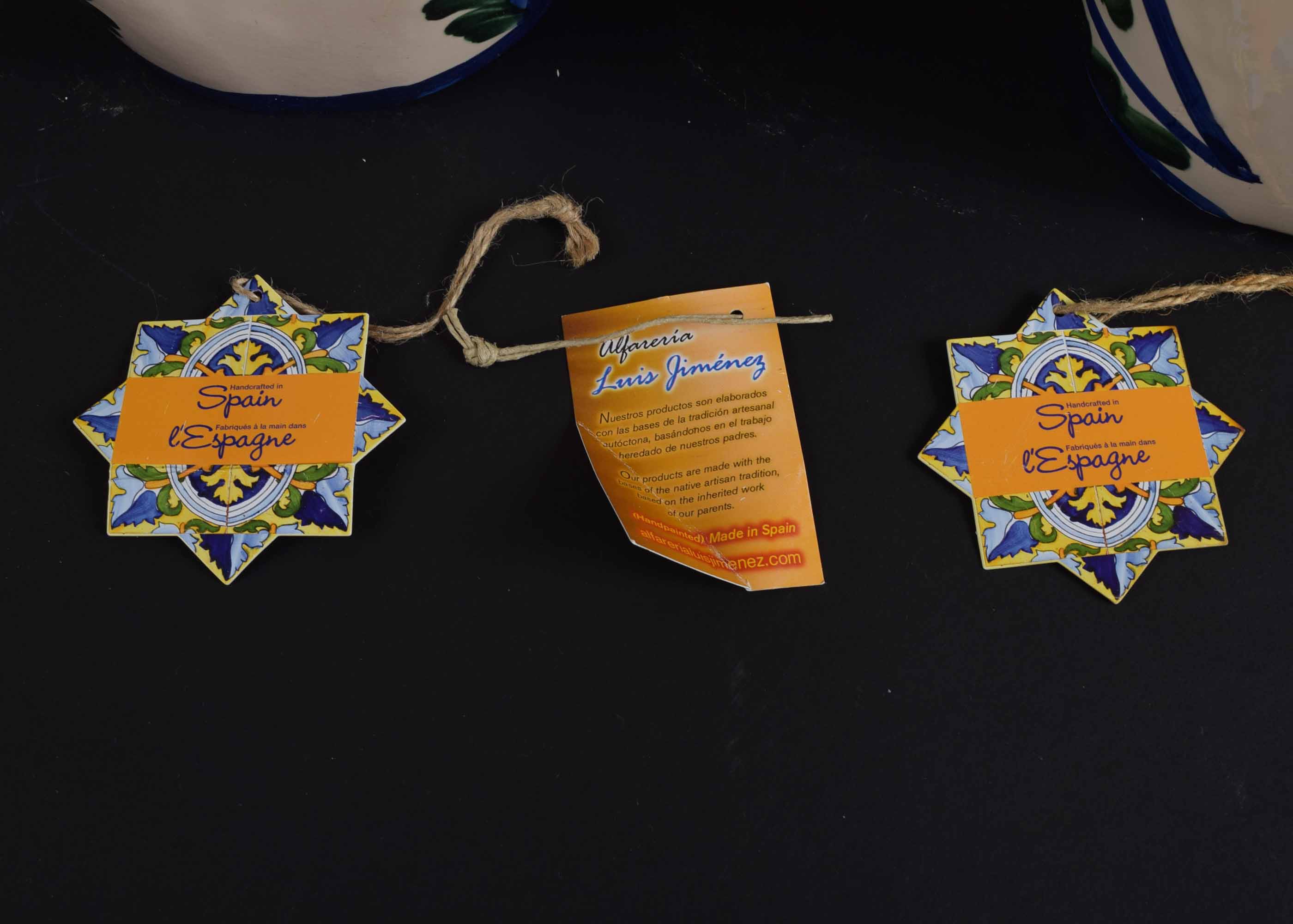 White, Green and Blue Hand Crafted Pots