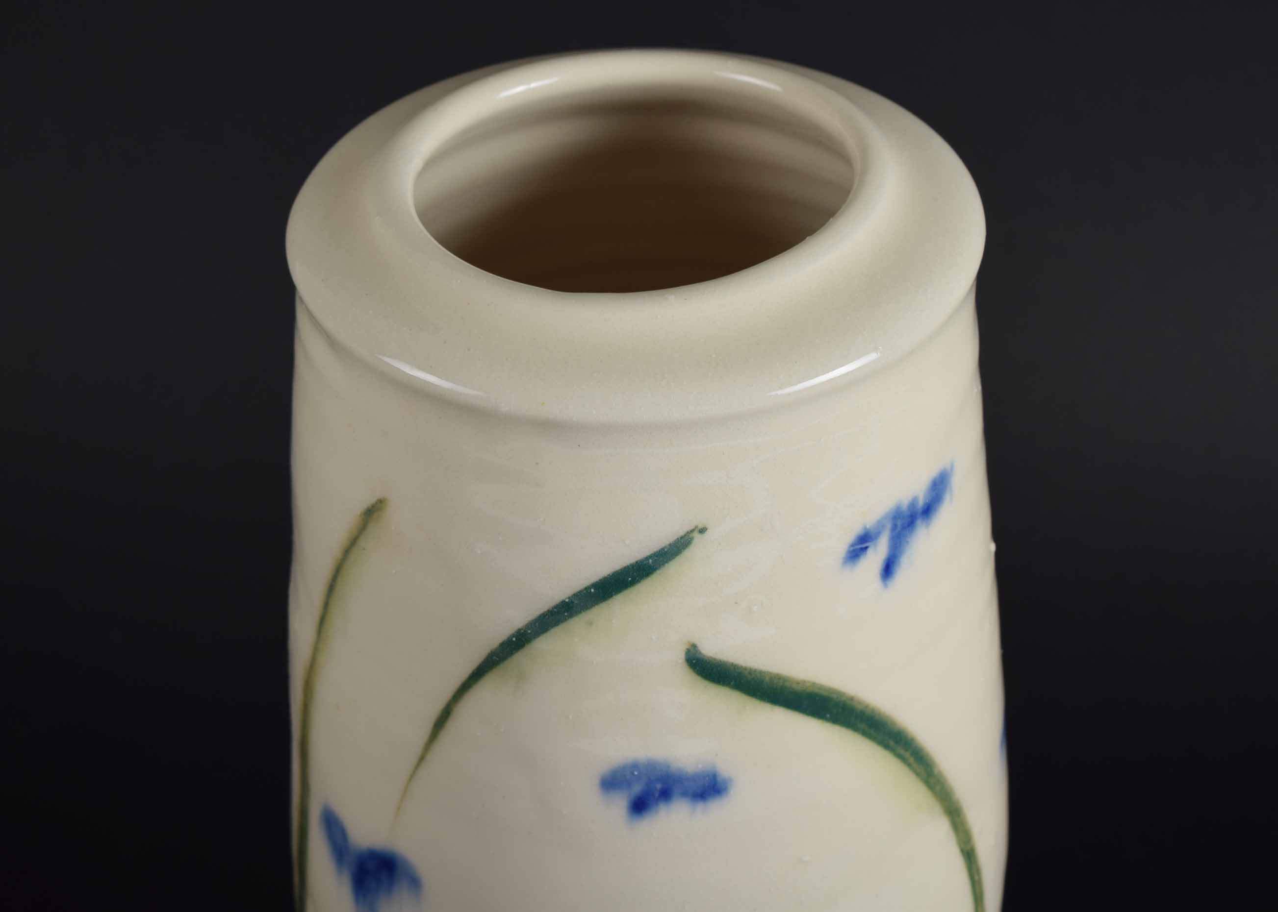 White, Green and Blue Hand Crafted Pots