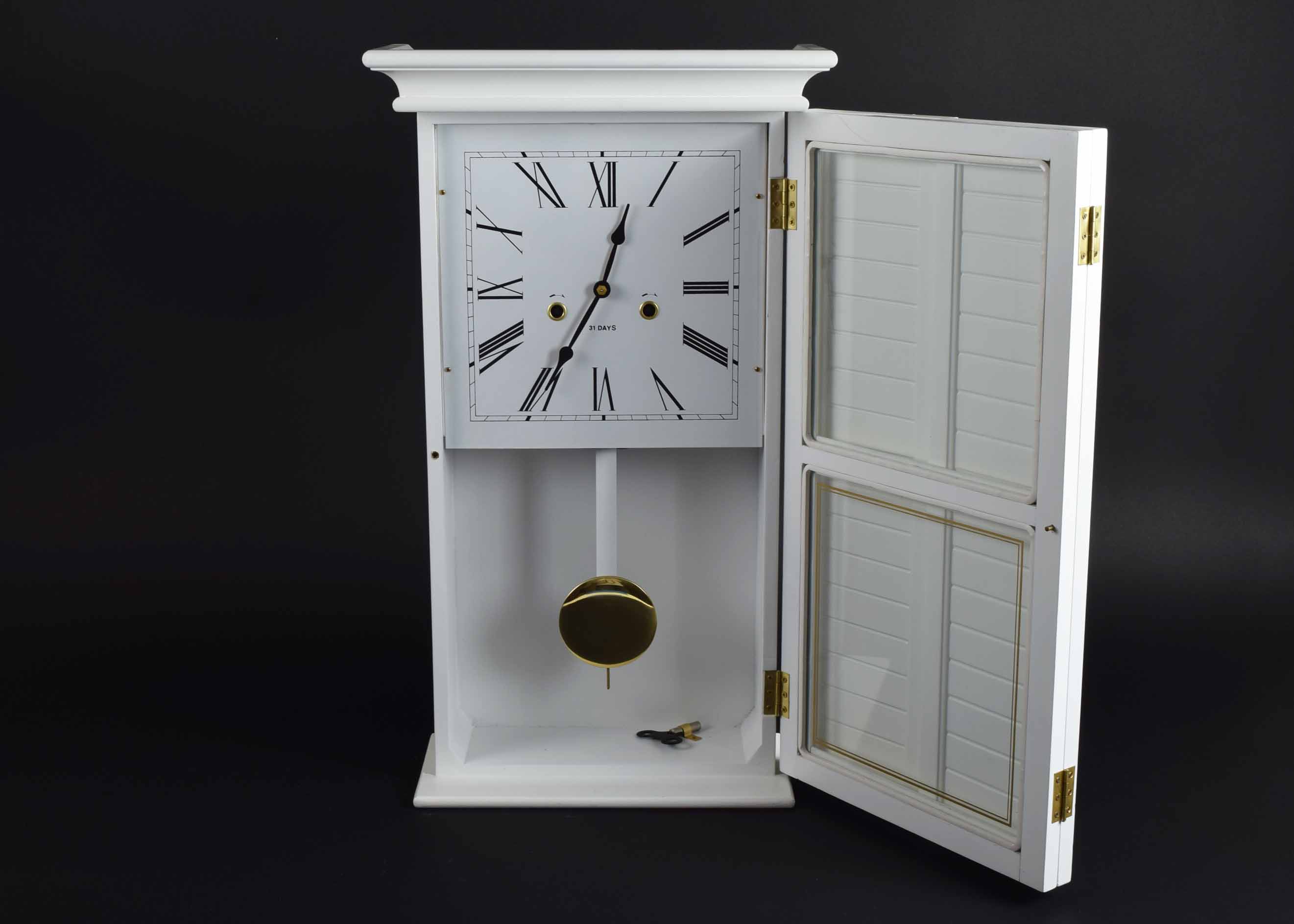 White Painted 31 Day Clock