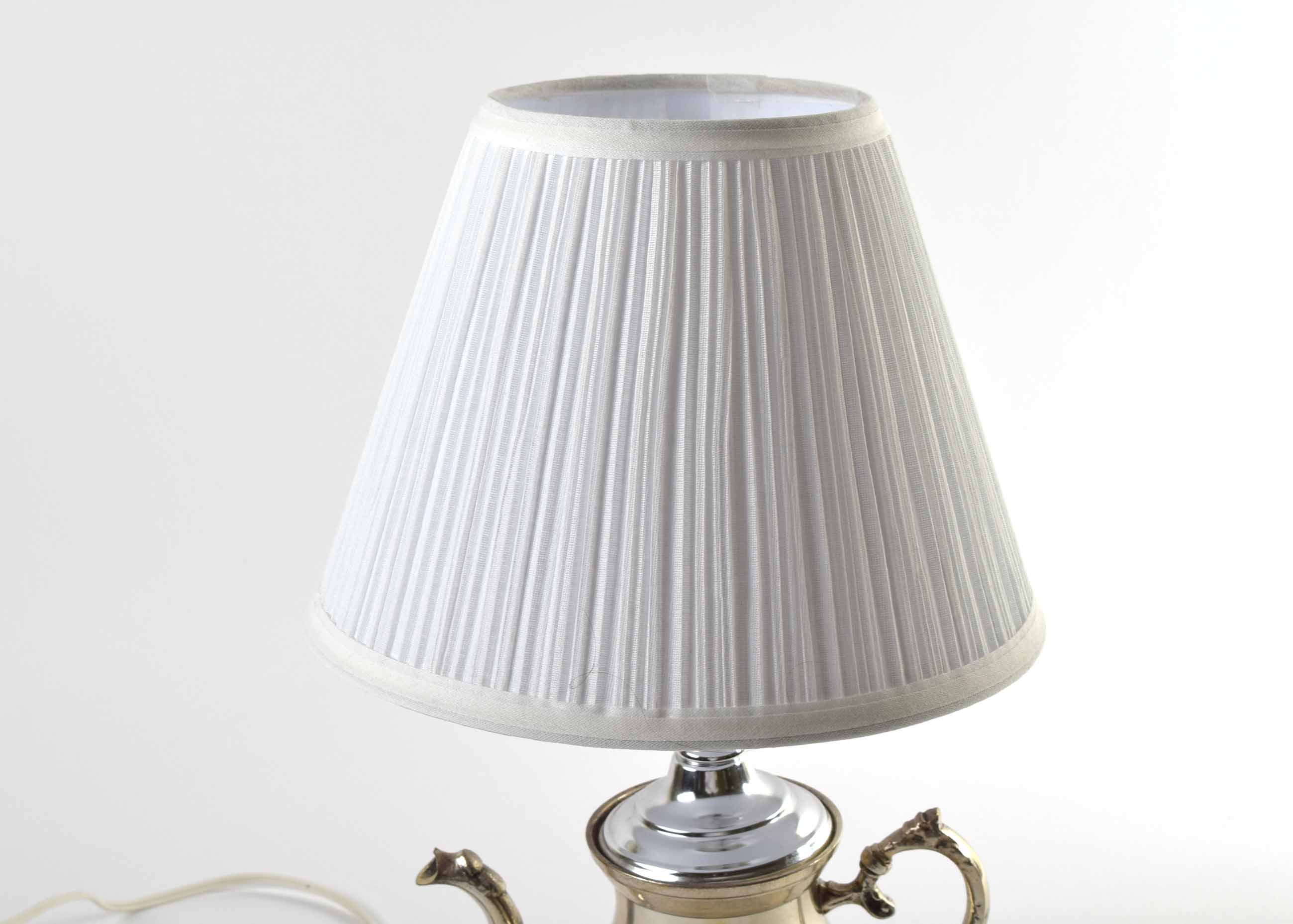 Silverplate Teapot Lamp