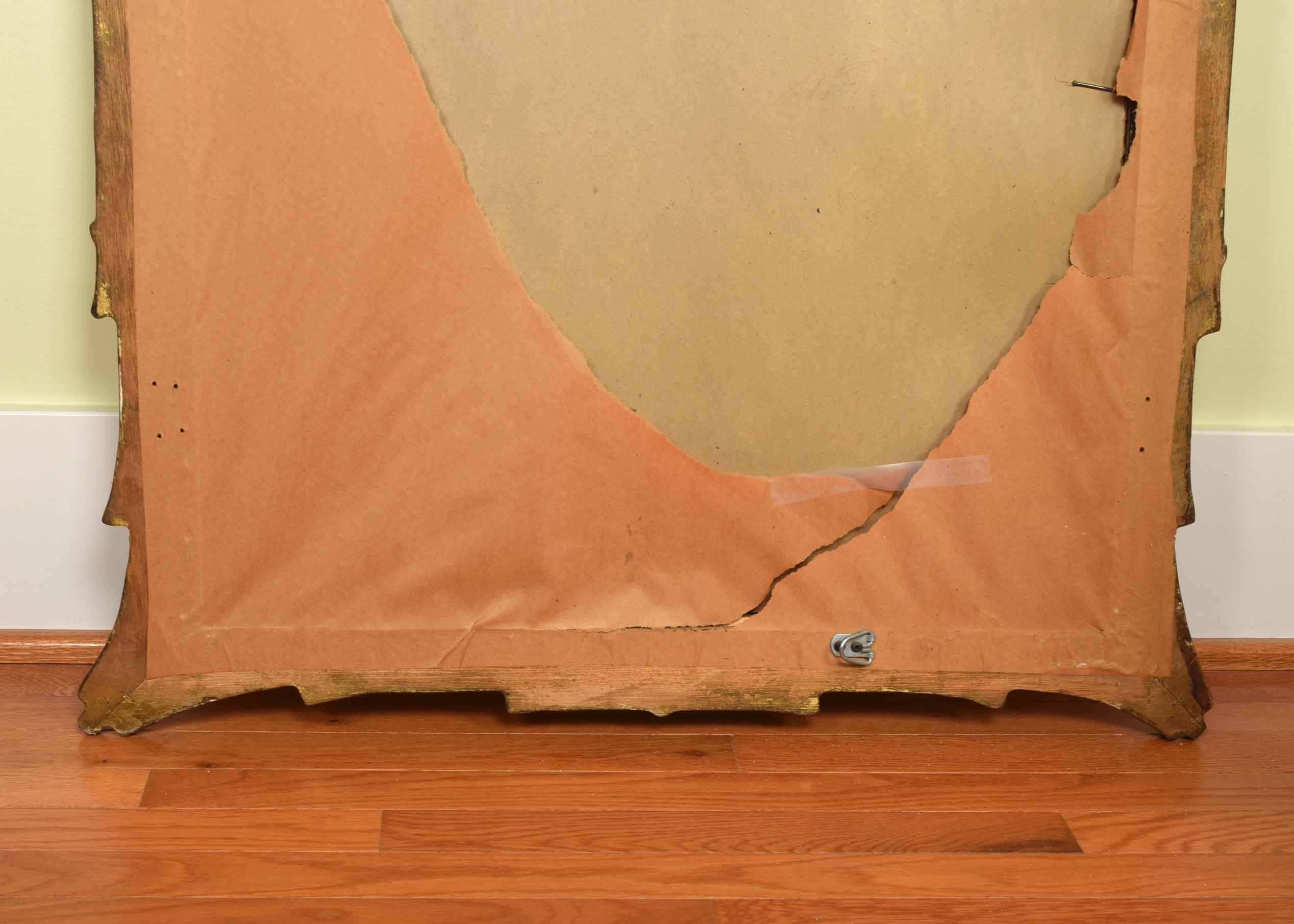 Gold Tone Cane Look Framed Beveled Mirror