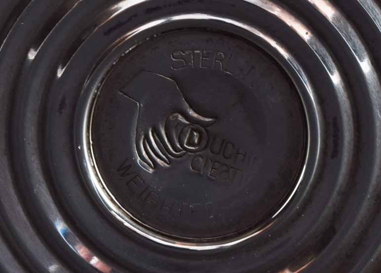 Vintage Imperial Candlewick Duchin Creations Weighted Sterling Silver Candy/Serving Bowls