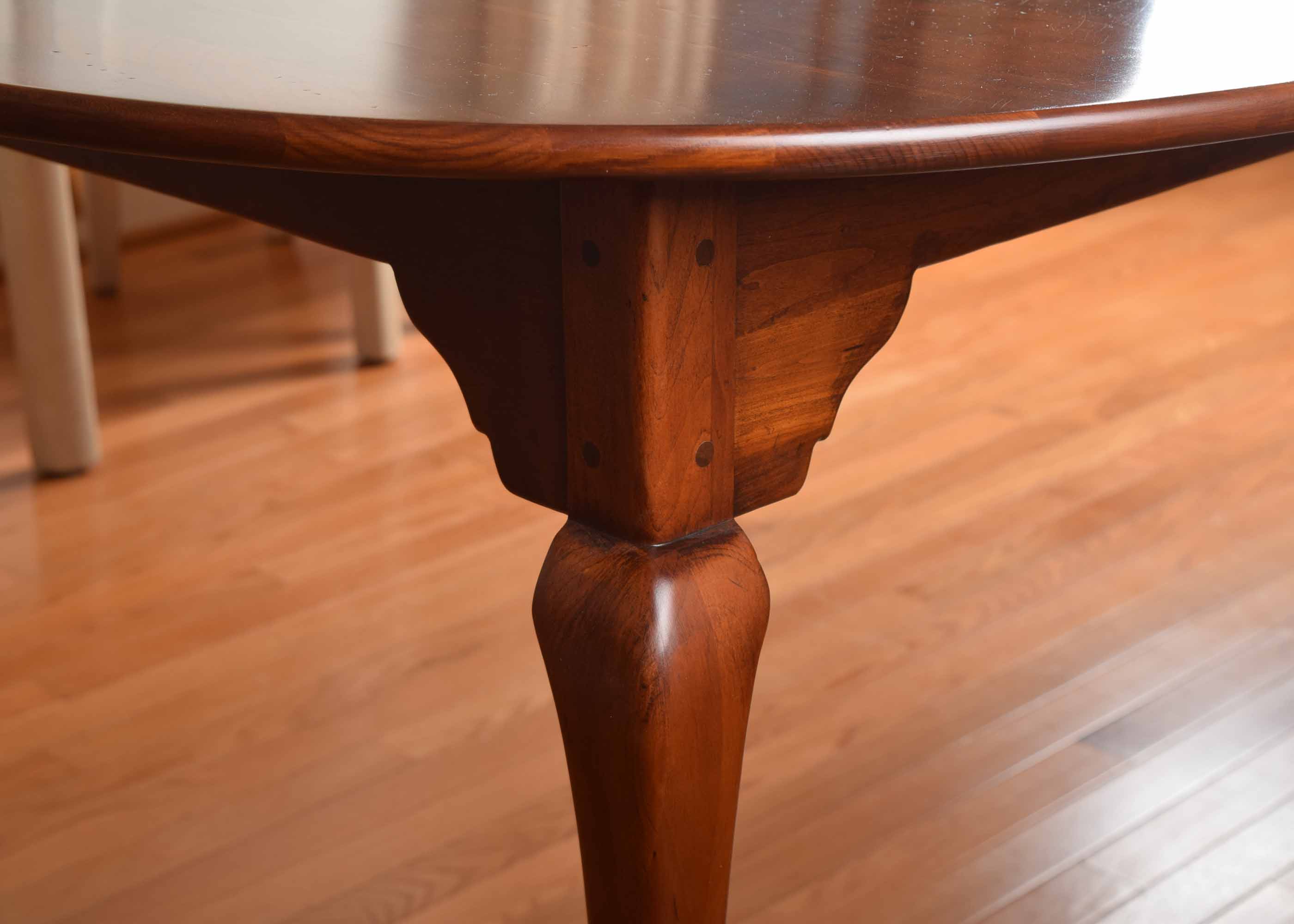 Oval Queen Anne Style Dining Table